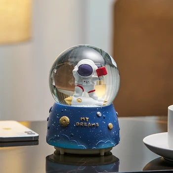 Украса за дома, креативна Статуетка на Астронавти от смола, стъкло Кристална топка, модерен Украшение за вътрешния кабинет, занаяти, подарък за рожден ден