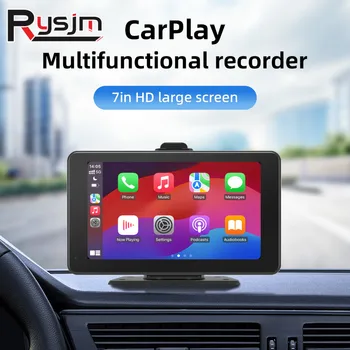 Универсално Автомобилно Радио 7-инчов Видео Безжичен CarPlay Android Auto Сензорен Екран Гласово Управление на GPS Навигация Dvr Записващо устройство