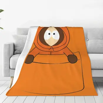 Флисовое одеяло Kenny с джобове, одеало South-Park за спално бельо, офис ультрамягкое покривки
