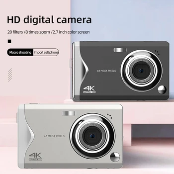 Цифров фотоапарат 4K HD с 3-инчов голям екран, камера с автофокус, преносим козметична цифров фотоапарат, фоторегистратор за пътуване