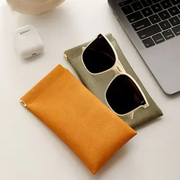 Чанта за съхранение на очила от изкуствена кожа, автоматично плик калъф за слънчеви очила, Водоустойчив калъф, Предпазващ калъф за очила, Чанта за съхранение на очила