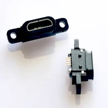1-10 Бр. Микро Водоустойчив дънна Платка USB 5pin SMT Стикер С Двоен Отвор За Уши Водоустойчив IP67