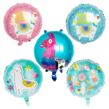 1 бр. балони от фолио с лама, мультяшное животно еднорог, украса балони за рожден Ден, сватбени сувенири и подаръци, балони от алпака, гелиевые топки