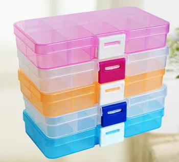 10 Окото Могат да Споделят Прозрачна Пластмасова кутия за съхранение от полипропилен, Бижута, Малки компоненти, Хардуер, Органайзер за съхранение на Инструменти, Организатор за гардероба