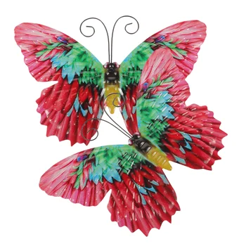 2 елемента Метална Пеперуда, с монтиран на стената Украшение Пеперуди Скулптура 3D Статуя на Пеперудата Украшение
