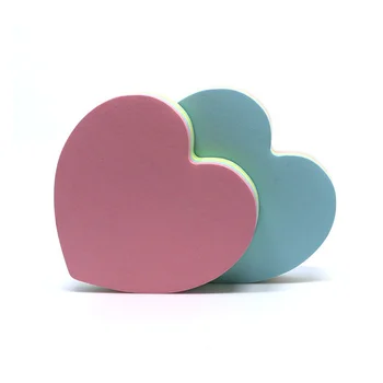 2 елемента самозалепващи хартиени бележки във формата на сърце, мънички етикети за бележник (случаен цвят)