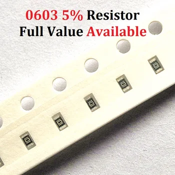 200ШТ SMD чип-резистор 0603 2.4 R/2.7 R/3R/3.3 R/3.6 R Съпротива 5% 2.4/2.7/3/3.3/3.6/ Омные резистори 2R4 2R7 3R3 K Безплатна доставка