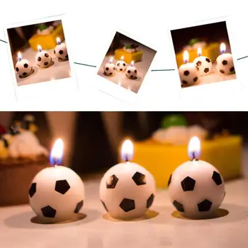 2018 г. за Нов 6 бр./компл. Футболна топка, Футболна форма Със Свещ за Рожден Ден, за да проверите За украса на торта, Свещи за футболна топка