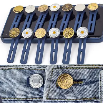 3-5 парчета ключалката копчета за талията, удължител, подобрена пуговица за талията, без пирони, сменяеми бутони за регулиране на за дънкови панталони
