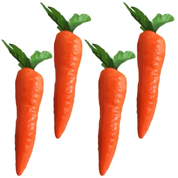 4 Бр Украшение Изкуствена Моркови Моркови Декор, Реквизит Дисплей за витрина Декоративна пяна