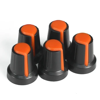 5ШТ WH148 Капак дръжка на ключа потенциометъра AG2 15 * 17 мм Оранжеви Пластмасови химикалки Комплект сливовых дръжки