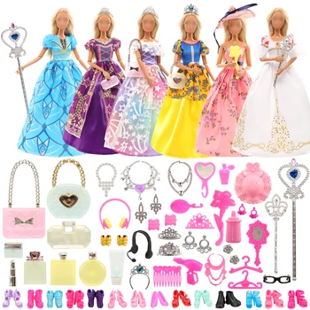 Barwa Fashion Нов Набор от куклен рокли Случайни Играчки Аксесоари за Подарък на едно момиче за Рожден Ден