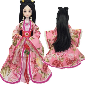 Rose древното традиционно костюмированное рокля за кукли Барби, рокли за cosplay, екипировки за кукольной облекло 1: 6, Аксесоари за кукольной дрехи, Детски играчки със собствените си ръце