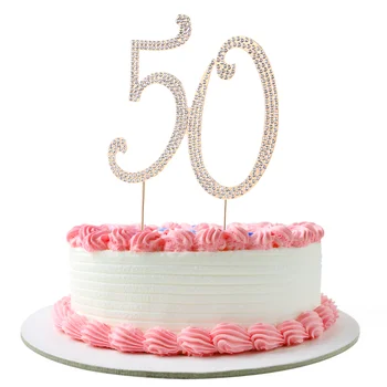 Topper за торта за Рожден Ден, 25-годишнина, Бижута, изработени от планински кристал, Стаи за момичета, за Парти
