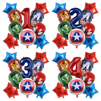 Балони Marvel Отмъстителите Герой, spider-Man, Iron Man, балон от фолио, украса за парти в чест на рождения Ден, Глобуси за душата на детето, Подаръци за деца