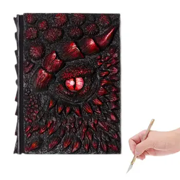 Благородна творческа тетрадка, ръчна изработка на корицата на едно от магическите смола, ръчно счетоводна книга, art 3D релеф на дракон, дневник, канцеларски материали