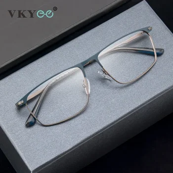 ВИКИ Бизнес Фотохромичните Очила За Четене Мъжки Метални При Късогледство Спортни Предписани Очила За Далекогледство Оптични Рамки Eyelasse 2065