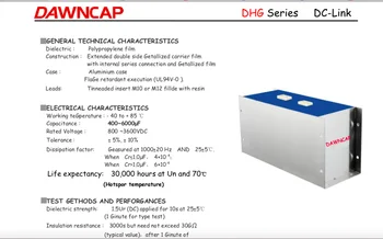 Високо напрежение на кондензатора DAWNCAP DHG 3000 ICF 800 vdc