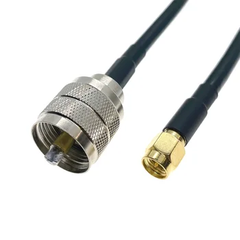 Включете SMA до PL259 UHF штекерному адаптер RG58 RF коаксиален кабел 50 Ω за удължител система камери