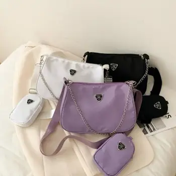 Жена модерен случаен набор от чанти, дамски чанти през рамо, чанта за рамо 2в1, тенденция ръчна чанта за пътуване и пазаруване
