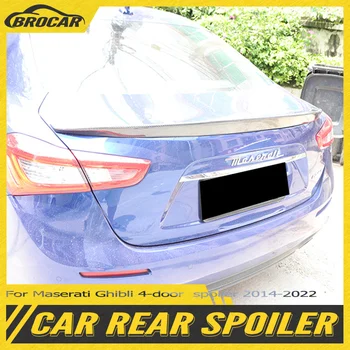 За Maserati Ghibli, 4-врати седан спойлер 2014-2022 NT стил на истински въглеродни влакна заден спойлер Ghibli багажника крило тунинг на автомобила