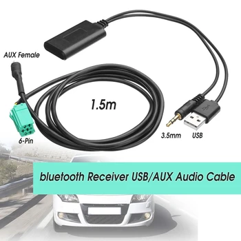 За Renault 2005-2011 Радио Стерео Безжичен приемник с Bluetooth USB/AUX Кабел аудиомодуля Адаптер кабел AUX