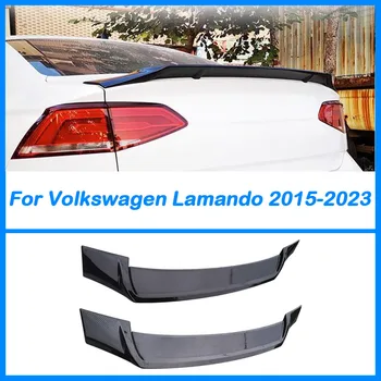 За Volkswagen VW Lamando 2015-2023 Карбоновое влакна с черен дизайн на задното крило, заден спойлер на багажника, както бодикит, аксесоари за тялото, R Стайлинг