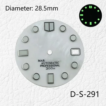 Инструмент за промяна на детайли за часовници с изготовленным на поръчка циферблат NH35 Зелен Светещ Засаждане на Лого NH35A / NH36A с автоматичен механизъм S