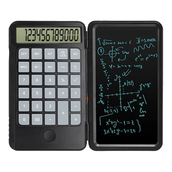 Калкулатор, 12-цифрен дисплей с стираемым бюро, многофункционален ръчен калкулатор за учебен кабинет