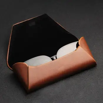 Калъф за очила, Преносим Дамски Мъжки кутия за съхранение на слънчеви очила от изкуствена кожа Защитен калъф за очила, Чанта, очила, Аксесоари