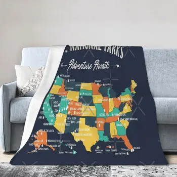 Карта на национални паркове в САЩ - вас ви очаква едно приключение на ультрамягком одеяле от микрофлиса