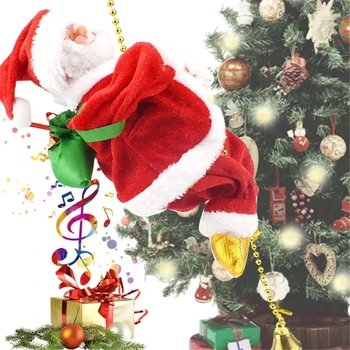 Катерене Мъниста СантаКлаус Парашут Фигурки Музикална Електрическа Въже Коледни Подаръци, Украса И Подарък За Пораснали Деца
