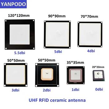Керамична антена UHF RFID Yanpodo EU 865-868 Mhz 0-5,5 дби с Изработени по поръчка части за свързване, пасивен считывающий модул за ниска мощност за безплатен SDK