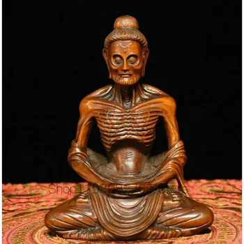 Китайски будизъм, дърворезба от чемшир, Статуя на Буда Кльощава Архата-аскета-монах