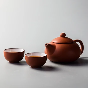 Китайски чайник Керамични кана за Кафе Порцеланов Чайник с лилав пясък Китайски Чай Кунг-фу D011