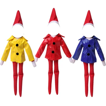 Коледен Елф на Рафта Облекло и Аксесоари Жълто Непромокаем Дъждобран за 35 см Кукла на Елфите детски Играчки за Коледни Подаръци