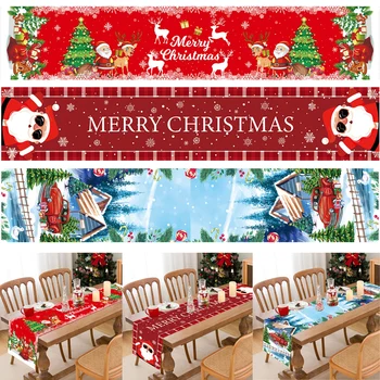 Коледна Настолна Песен Весела Коледна Украса За Дома 2023 Покривка Навидад Noel Kerst Коледни Подаръци, Нова Година 2024 Natal