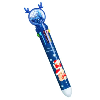 Коледна скъпа химикалка писалка 10 на цветя, цветни сладки прибиращи дръжки за студенти, подарък за деца