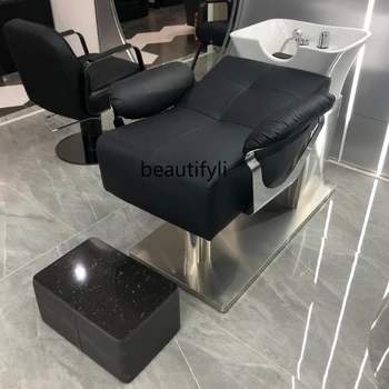 Коса стол за измиване на шампоан Автоматична масажът легло за салон за красота Керамични леген за миене на подове