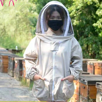 Костюм за пчеларството Яке с воал Комплект дрехи за защита на пчелите от Нова тъканта, дрехи за пчеларя Защита от пчеларството от комари