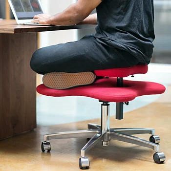 Кръстосани крака на стол за компютър офис бюро хола седи без надзор стол Маймуна Маймуна клякам табуретка табуретка принцип клякам