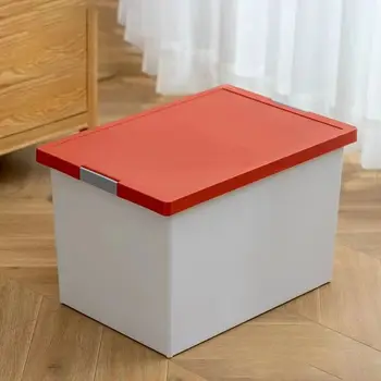 Кутия за съхранение на Z4284 Японски домакинството на извънгабаритни пластмасова кутия за сортиране на дрехи и играчки Студентски кутия за съхранение на хотел