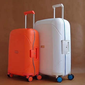 Луксозен 100% полипропилен фабрика за багаж с колела със защита от надраскване, ультралегкий пътен куфар, модни скоростна 20 