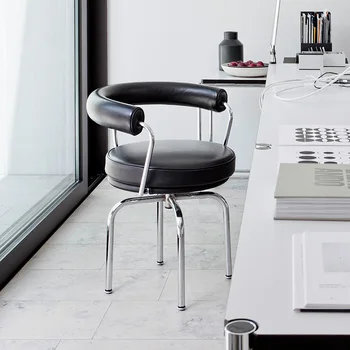 Луксозен стол за хранене в скандинавски стил, Антични стол, Прост Дизайн на ресторант Баухаус от неръждаема стомана, Конферентни офис хотела Ch