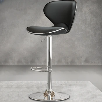 Луксозни бар столове на открито, завъртане на стойка, регулируем Модерна височина бар стол за сядане, Скандинавски дизайн на кухня, Taburete Alto Furniture SR50BC