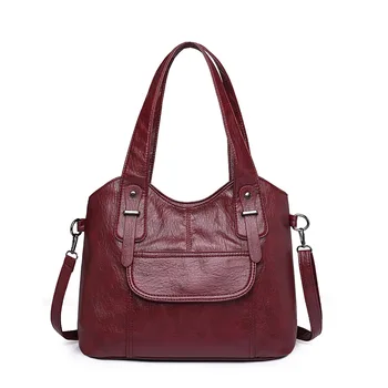 Луксозни чанти от мека кожа, дизайнерски ретро чанта през рамо за жени, новост 2024 г., женствена чанта-месинджър голям капацитет bolso