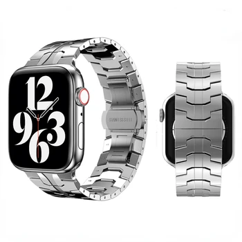 Метална каишка За Apple watch Ultra 49 мм 8 7 45 мм 41 мм Взаимозаменяеми Гривна от неръждаема Стомана За iwatch 6 5 4 44 мм 40 мм 42 мм
