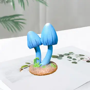 Мини-модел на гъбата Градински гъби Ярка мини-статуетка на гъбата Реалистичен страхотна градински орнамент със собствените си ръце, цветен широк