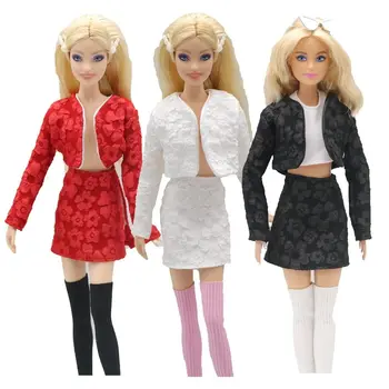 Модни стоп-моушън облекло, Ново ежедневното елегантно палто ръчно изработени комплект дрехи за момичета, кукла 1/6/Кукла 29 ~ 32 см