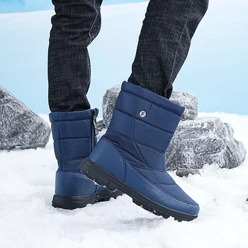Мъжки зимни обувки 2023, градинска пешеходната обувки, нескользящие непромокаеми зимни обувки, мъжки топло плюшен зимни обувки за мъже при температура от -40 градуса